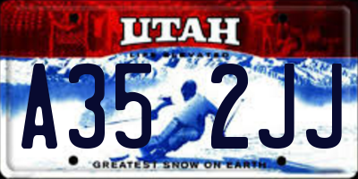 UT license plate A352JJ