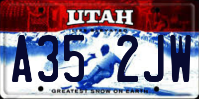 UT license plate A352JW