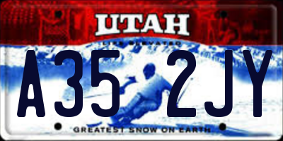UT license plate A352JY