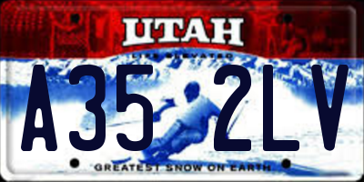 UT license plate A352LV