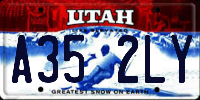 UT license plate A352LY
