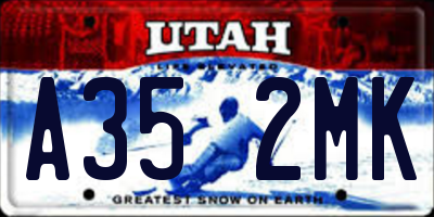 UT license plate A352MK