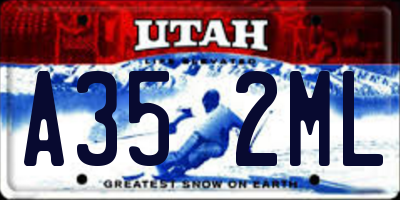 UT license plate A352ML