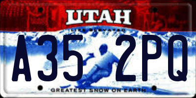 UT license plate A352PQ