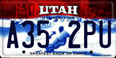 UT license plate A352PU