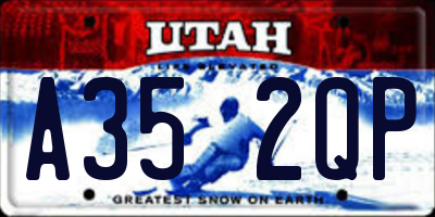 UT license plate A352QP