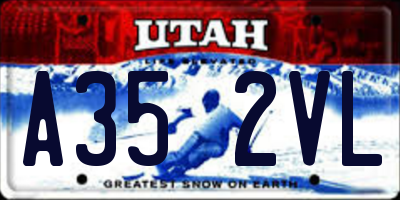 UT license plate A352VL