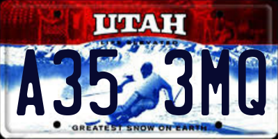 UT license plate A353MQ