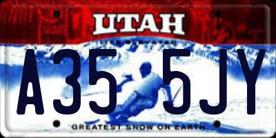 UT license plate A355JY