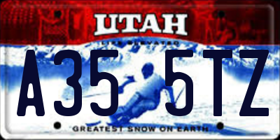 UT license plate A355TZ