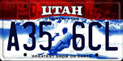 UT license plate A356CL