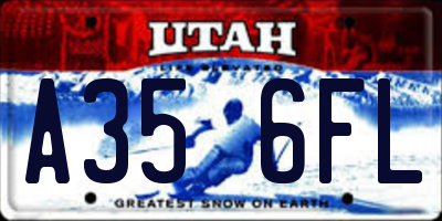 UT license plate A356FL