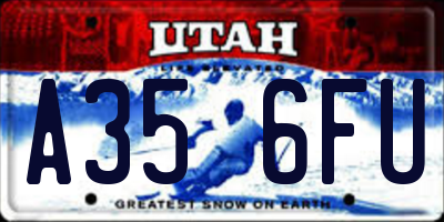 UT license plate A356FU