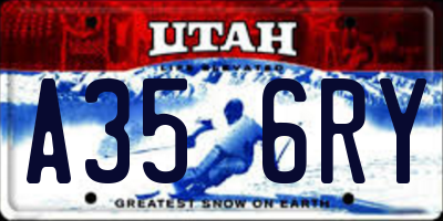 UT license plate A356RY