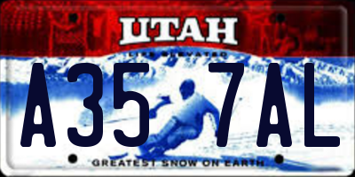 UT license plate A357AL