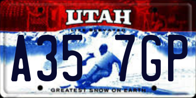 UT license plate A357GP