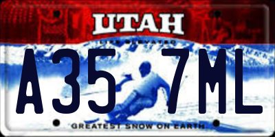 UT license plate A357ML