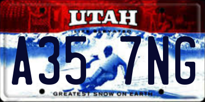 UT license plate A357NG