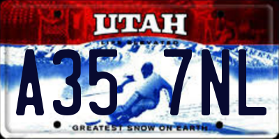 UT license plate A357NL
