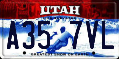 UT license plate A357VL
