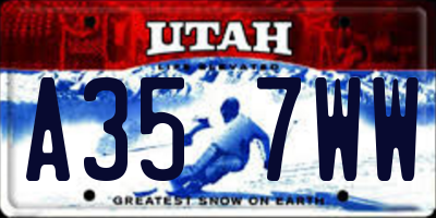 UT license plate A357WW