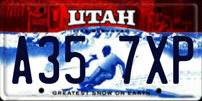 UT license plate A357XP