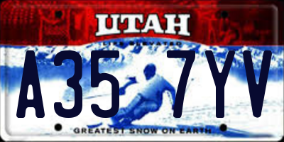 UT license plate A357YV