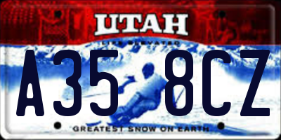 UT license plate A358CZ