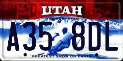 UT license plate A358DL