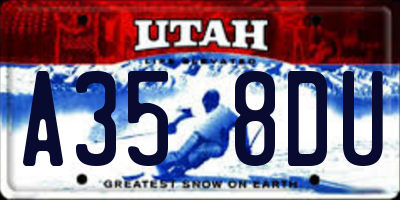 UT license plate A358DU