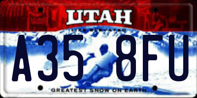 UT license plate A358FU