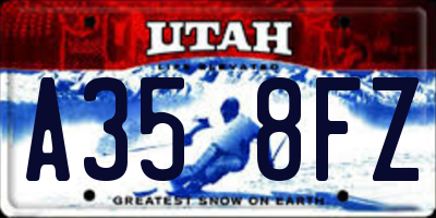 UT license plate A358FZ