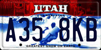 UT license plate A358KB