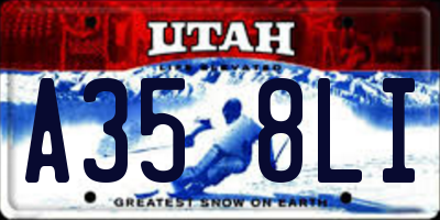 UT license plate A358LI