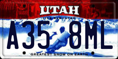 UT license plate A358ML