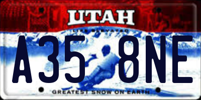 UT license plate A358NE