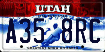 UT license plate A358RC
