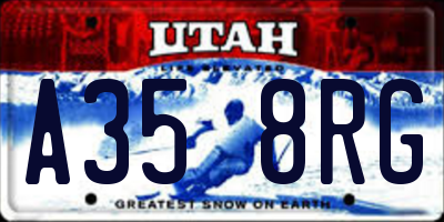 UT license plate A358RG