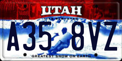 UT license plate A358VZ