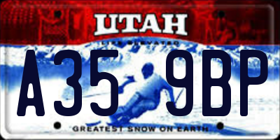 UT license plate A359BP