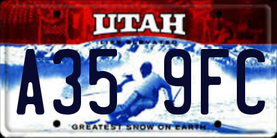 UT license plate A359FC