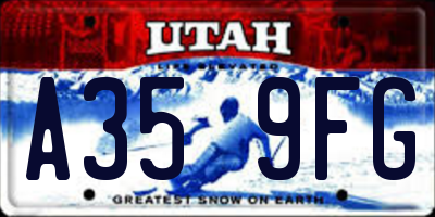 UT license plate A359FG