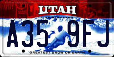 UT license plate A359FJ