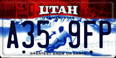 UT license plate A359FP