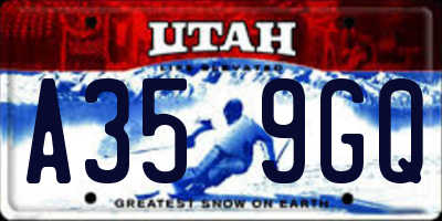 UT license plate A359GQ