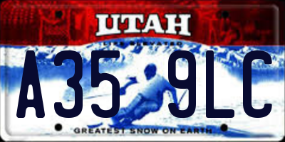 UT license plate A359LC