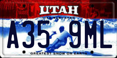 UT license plate A359ML