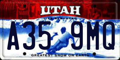 UT license plate A359MQ