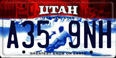 UT license plate A359NH