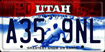 UT license plate A359NL